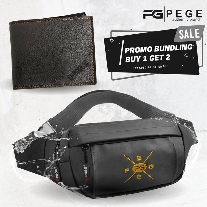Paket Hemat Bundling Pege Thanos Waistbag Waterproof Dompet Topi Distro Buy 1 Get 3 - Pg Bundling 11