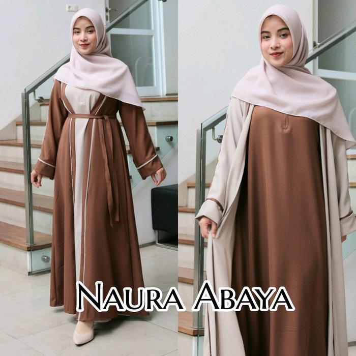 Muslim_id. - Naura Abaya - by Dailyal Official (Size XS, S, M, L, XL, XXL, XXXL) Gamis Syari Wanita 