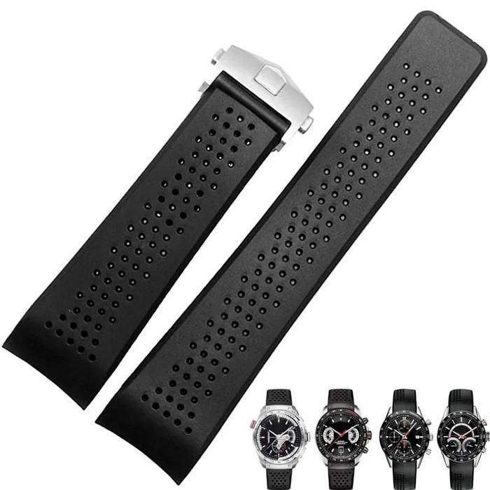 BEST TALI JAM TANGAN TAGHEUR / TAG HEUER RUBBER WATCH STRAP