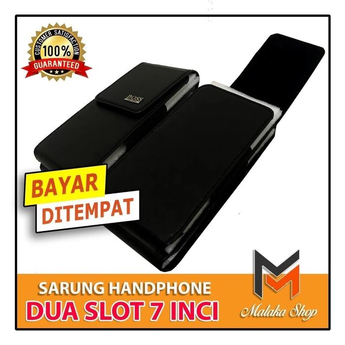 Dompet Hp Pinggang Kulit Sarung Hp Pinggang Pria Satu Dan Dua Slot Ukuran 7 Inci Kopel Gesper