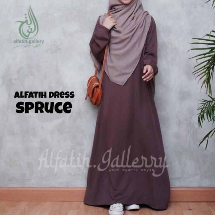 Muslim_id. - Gamis polos simpel premium aha dress