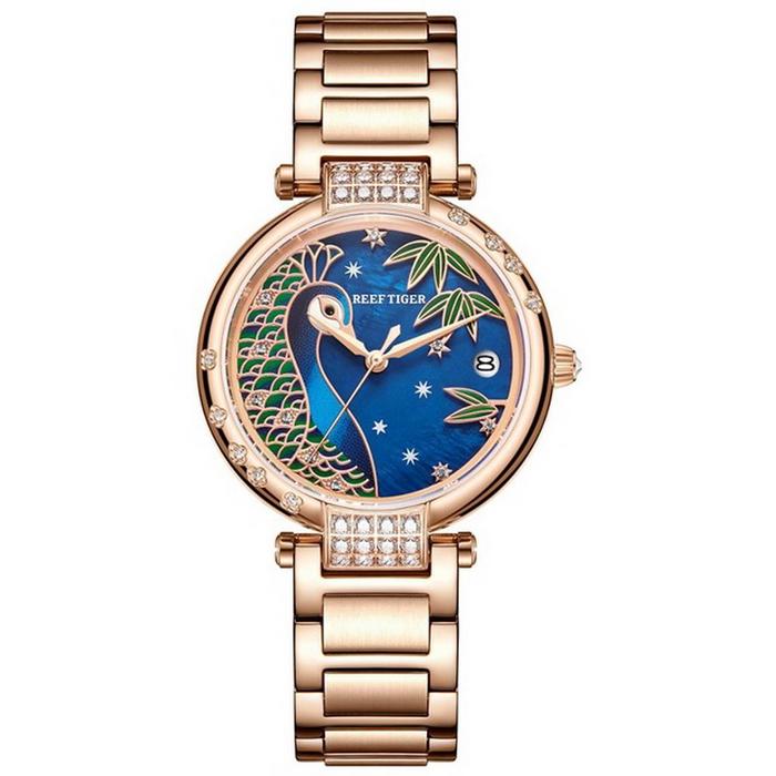 Jam Tangan Wanita Reef Tiger Women Automatic Watches Luxury Ladies Mechanical Wristwatches Lady Dres