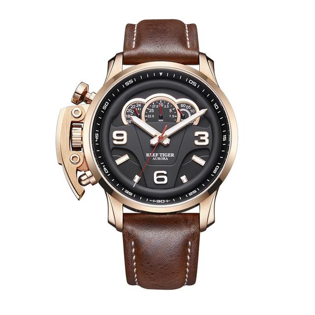 Jam Tangan Pria Reef Tiger RGA2105 Men Multifunction Sport Racing Dashboard Fashion Waterproof Quart