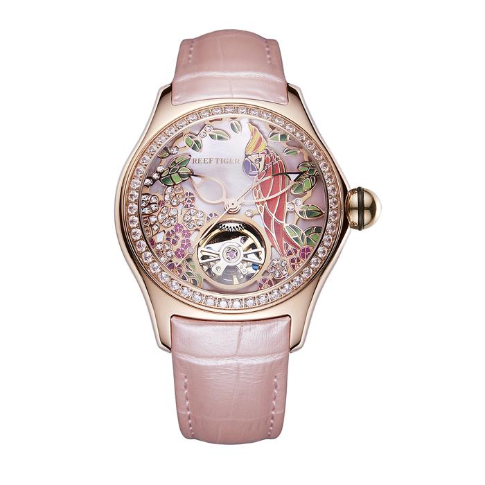 Jam Tangan Wanita Reef Tiger Women Automatic Watches Luxury Ladies Fashion Watch Mechanical Wristwat