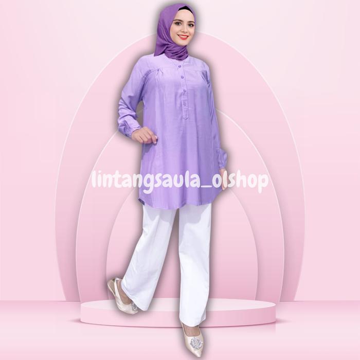 Blouse polos viscose jumbo Lilac