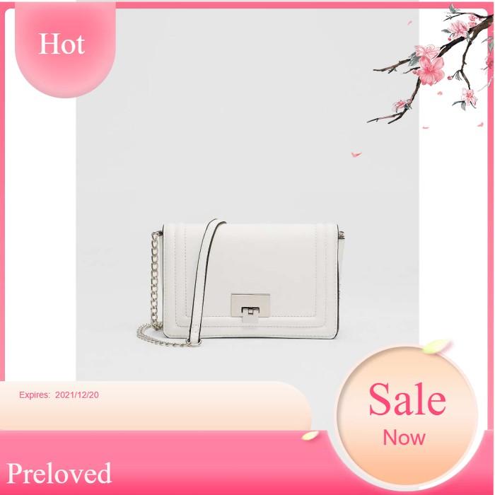 TAS SELEMPANG STRADIVARIUS / SLING BAG WHITE WANITA STRADIVARIUS