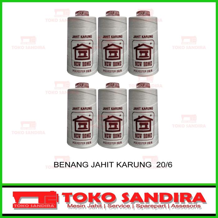 12 PCS Benang Jahit Karung 20/6 / BENANG JAHIT MERK NEW HOME/toko alat jahit/kebutuhan menjahit/toko