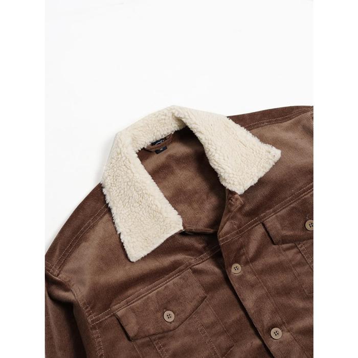 Gigg Jacket Trucker Corduroy Coklat Jaket Cowo Cewe Atasan Pria