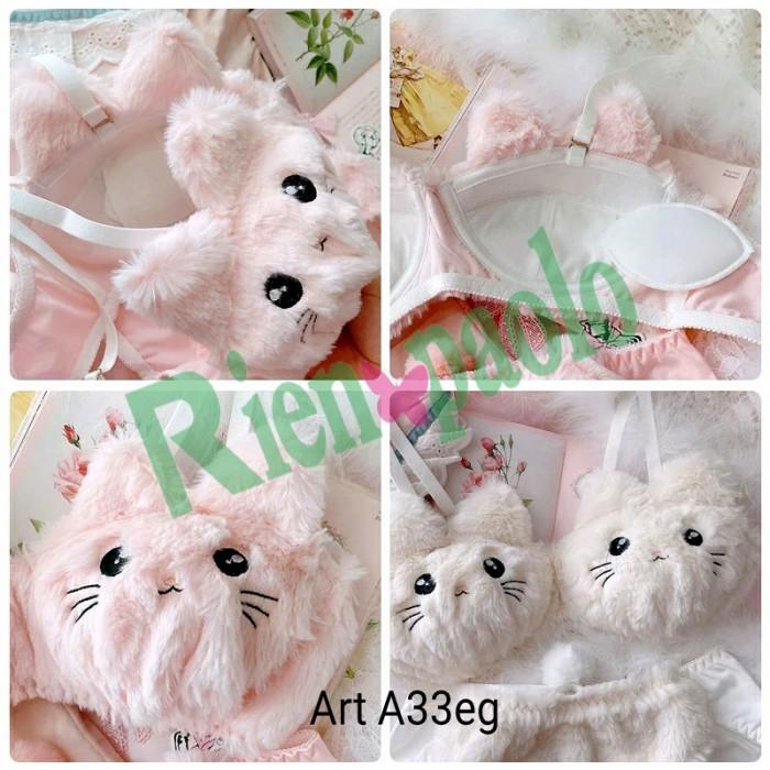 Set y Wanita Bh Fancy Preum Bulu Bulu Lucu Rien Paolo