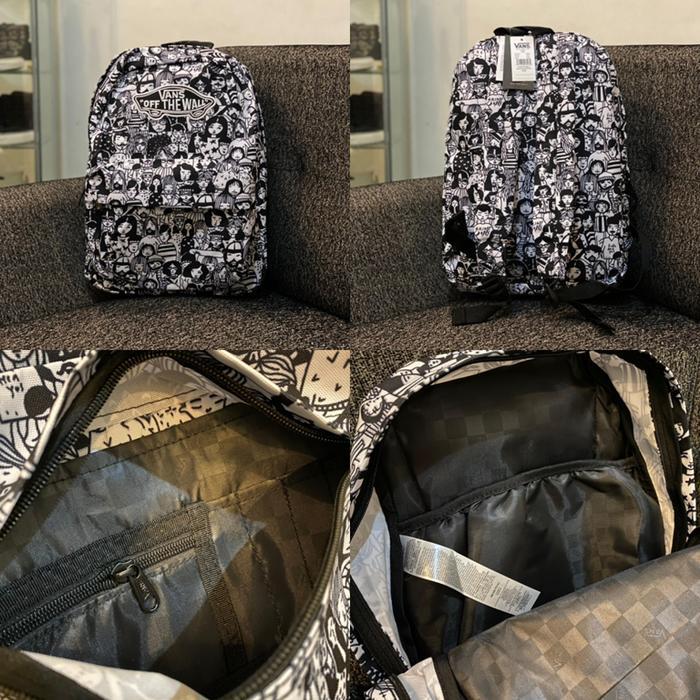 Vans Backpack Leopard Snopy Peanuts Tas Ransel Pria Wanita Original 100%