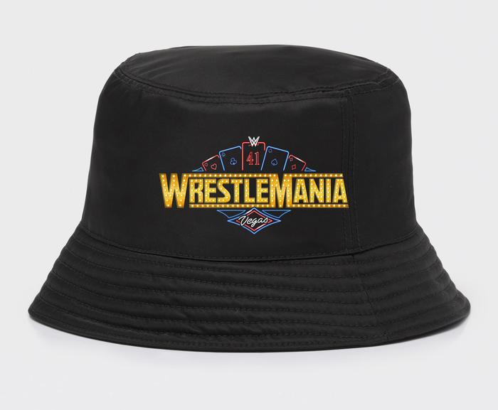 Topi Bucket WrestleMania Wrestle Mania Vegas 41 Logo WWE