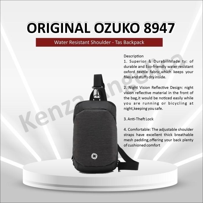ORIGINAL OZUKO 8947 - Water Resistant Shoulder - Tas Backpack
