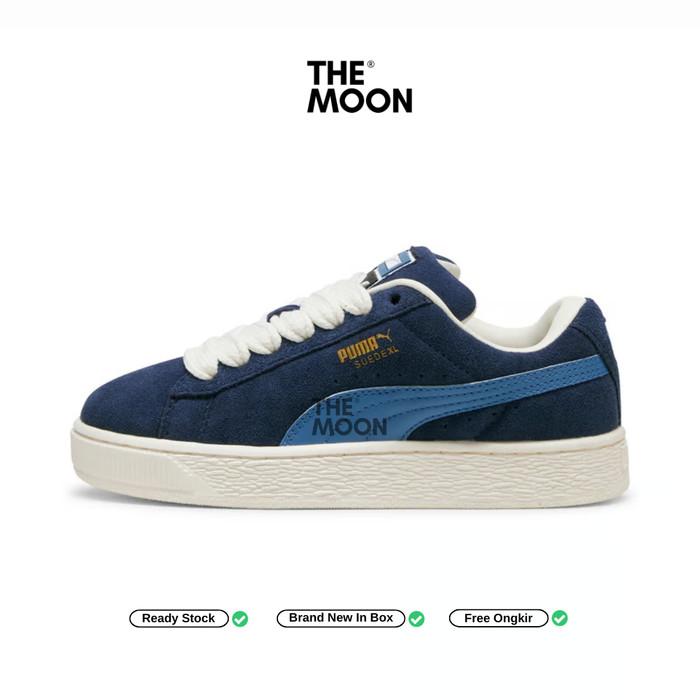 Sepatu Puma - PUMA Suede XL Club Navy & Blue Horizon Original