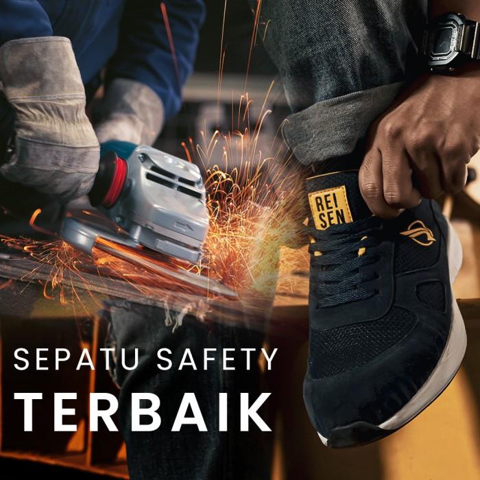 REISEN GEAR - MAKAW|sepatu safety sneaker blue navy sepatu safety