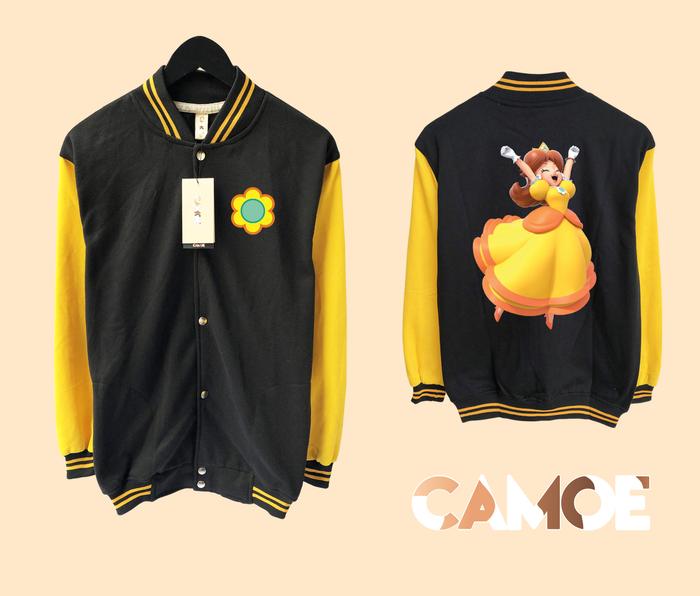 Jaket Baseball Varsity Princess Daisy Super Mario Kart World Gaming
