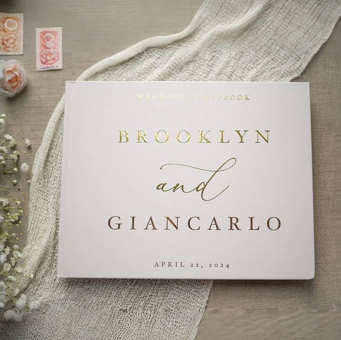 Personalized Wedding Guest Book For Engagement Bachelorette Party Birthday Bridal Shower Keepsake Bo