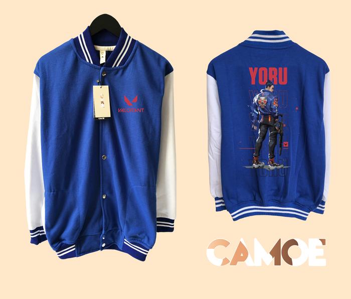 Jaket Baseball Varsity Gaming Valorant Agent Yoru