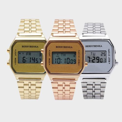 Jam Tangan Rantai Wanita Sofia Cleysia Digital - Gold, Silver, Rose Gold