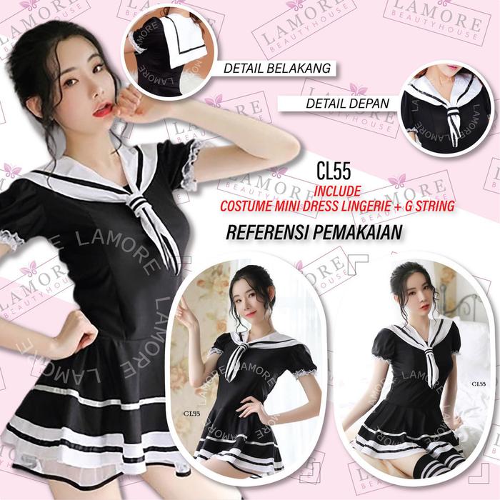 Kostum Cosplay Sexy Uniform Baju Tidur Lingerie Seksi Wanita CL55