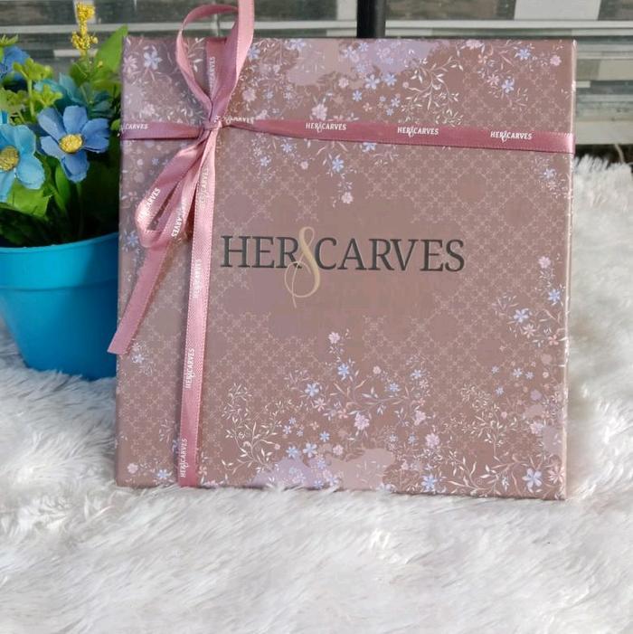Herscarves segiempat kemasan box Mini tanpa bros
