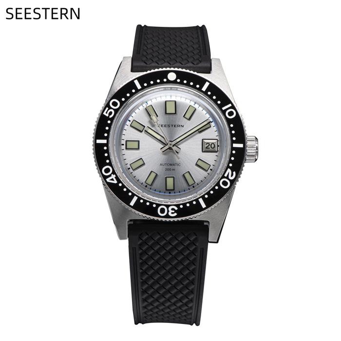 Jam Tangan SEESTERN Diving Watch 62MAS Automatic Mechanical Men of Wrist Watches Japan NH35 Movement