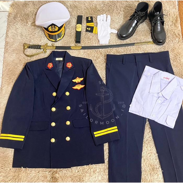 [DISKON] SEPAKET JAS PELAYARAN NAVY BLUE WEDDING SAILOR SERAGAM NIKAH PELAUT JAS PELAYARAN JAS WISUD