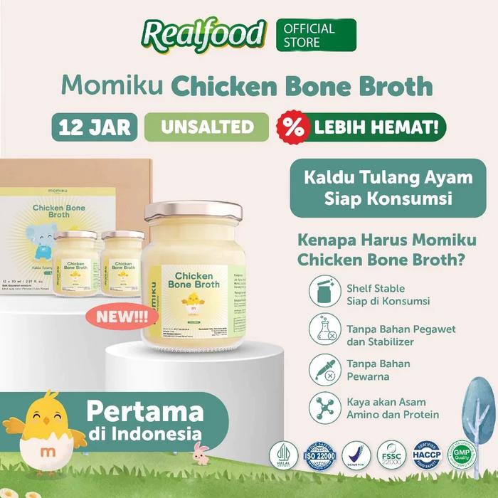 Momiku Chicken Bone Broth Unsalted
