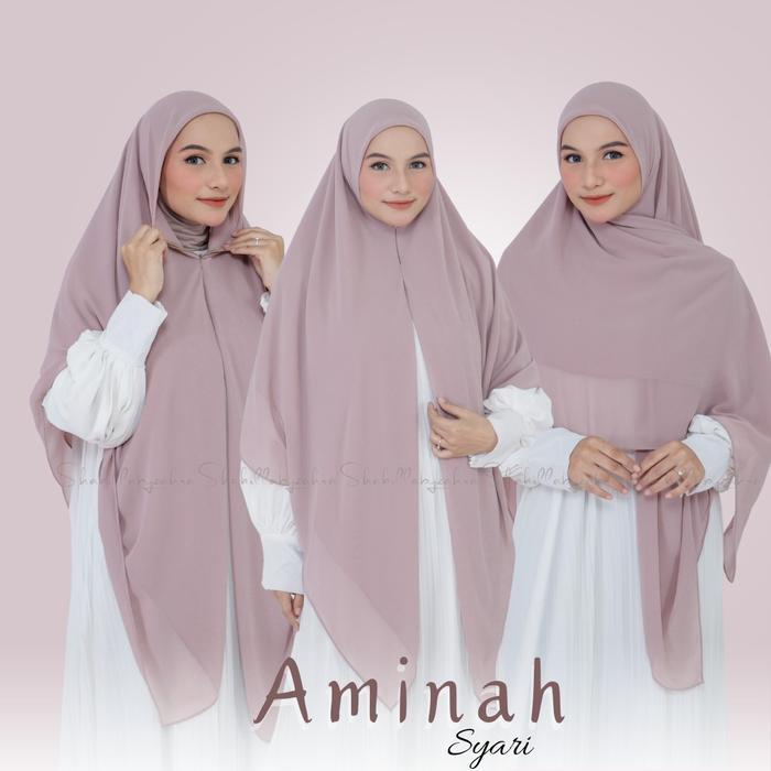 Jilbab Segi empat Instan Resleting Hijab Syari Jumbo 2 layer Krudung Segitiga instant Zipper Ukuran 