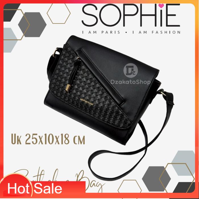 Best Seller Sophie Martin Paris Tas Selempang Wanita Hitam Besar Sartheline Black Eksclusive Premium