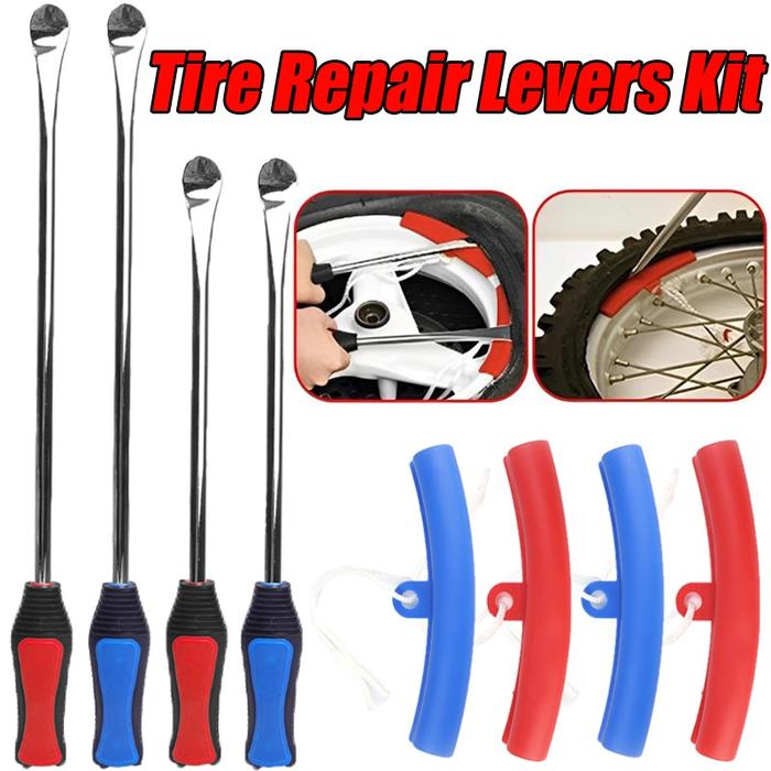 Universal Motorbike Bicycle Wheel Rim Protector Tire Changing Lever Tool Auto Spoon Tyre Set Motorcy