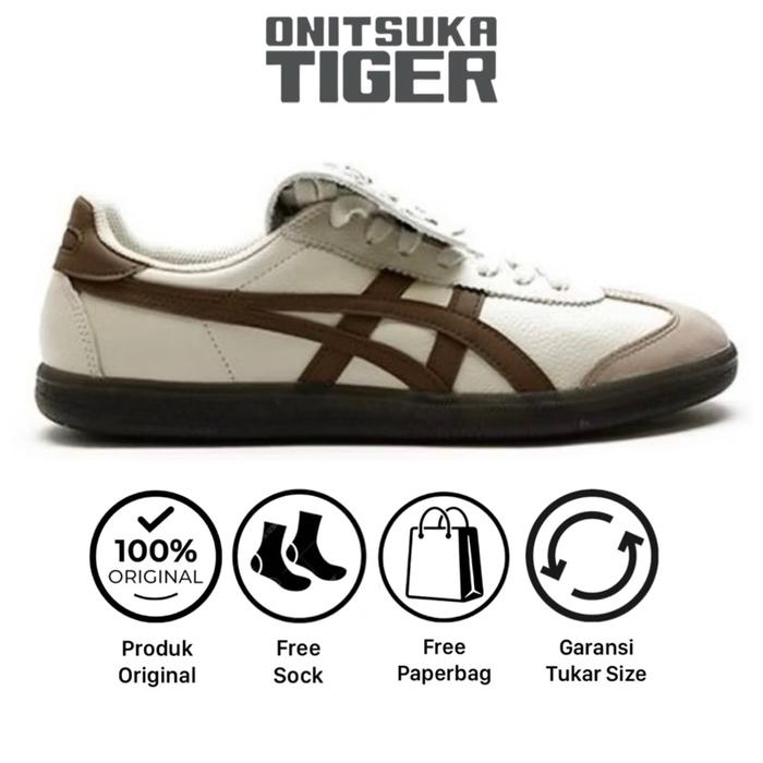 [DISKON] Sepatu onitsuka tiger original tokuten stay with me " white brown " women NEW // free paper