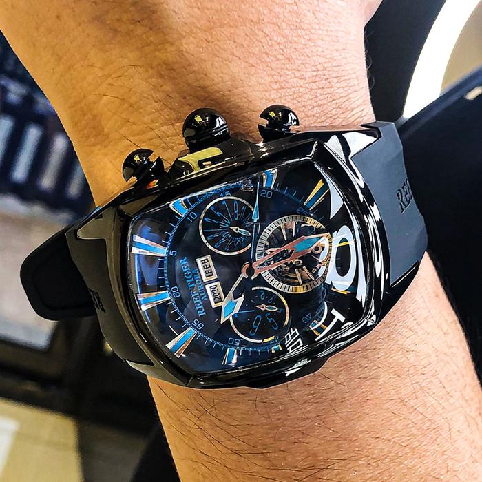 Jam Tangan Pria Reef Tiger/RT Top Brand Luxury Big Watch White Dial Mechanical Tourbillon Sport Watc