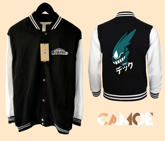 Jaket Baseball Varsity My Hero Academia Anime Deku Hero Mask Izuku Midoriya