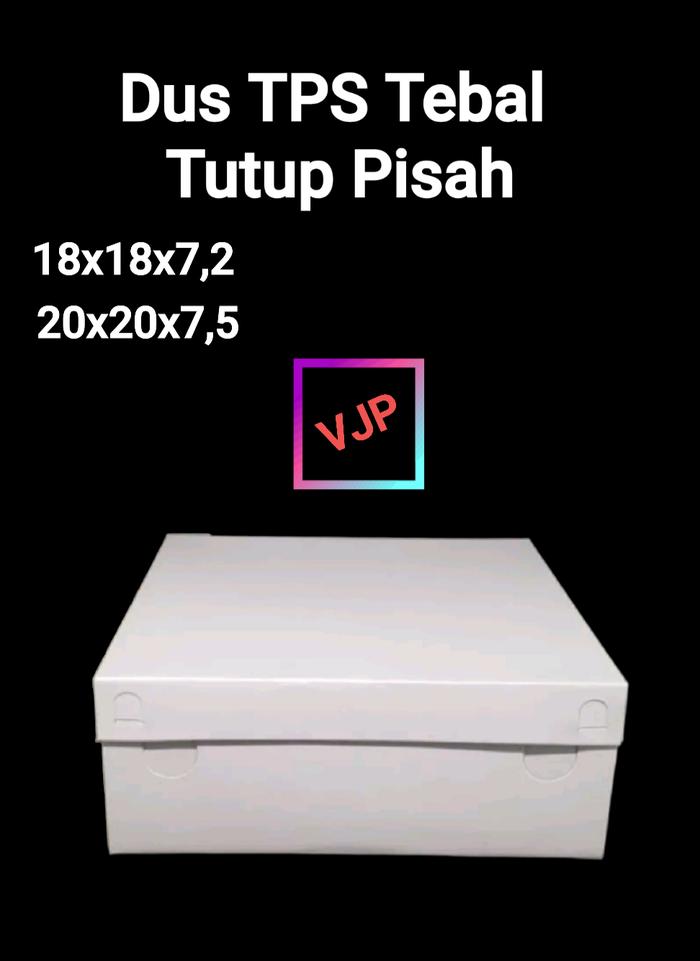 Dus Kotak Nasi Box Ashley Polos Tebal 18x18 20x20 Isi 50pcs Catering Box / Nasi Padang Box / Kue Box