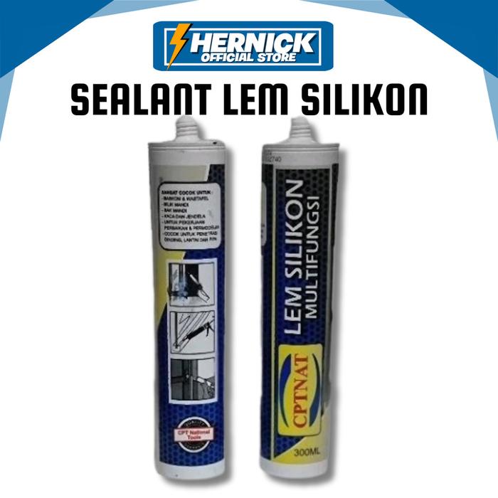 BEST LEM SILIKON MULTIFUNGSI/ LEM SEALANT/ LEM SILIKON AQUARIUM KACA/ CPT NATIONAL 300 ML - PUTIH/ H