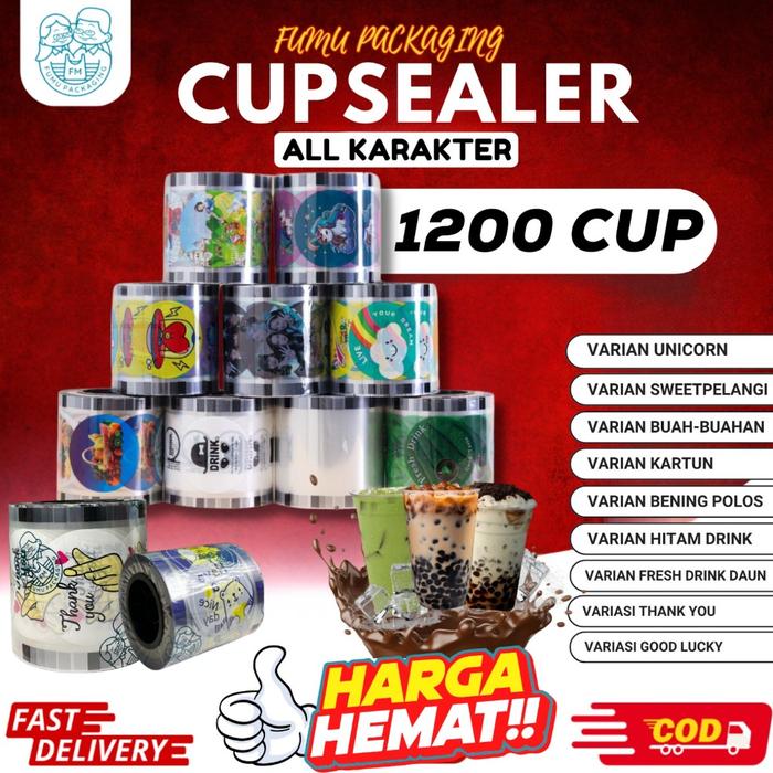 BEST PLASTIK LIP CUP SEALER ISI 1200 / TUTUP MINUMAN SEAL CUP ROLL / SEGEL MINUMAN PREMIUM TEBAL