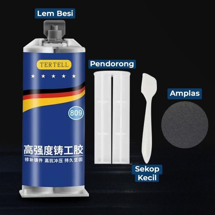 BEST LEM AB BESI SUPER KUAT TAHAN PANAS KAFUTER LEM PEREKAT SUPER 80G UNTUK REPARASI MOBIL / RUMAH 1