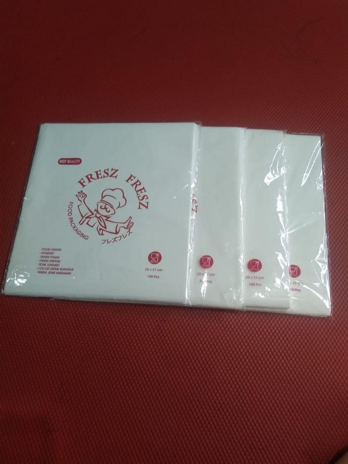 1 PAK ISI 100 KERTAS NASI ALA KFC/KERTAS LAMINASI/KERTAS BUNGKUS NASI/KERTAS POLOS