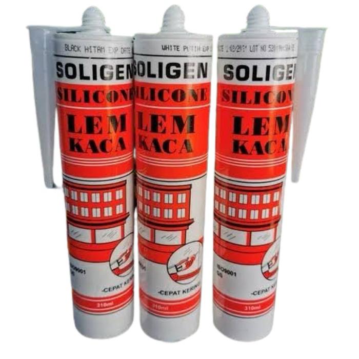 BEST LEM SOLIGEN KACA SEALANT BOTOL 336 GRAM/LEM AQUARIUM (AKUARIUM) CLEAR HITAM PUTIH/ LEM SOLIGEN 