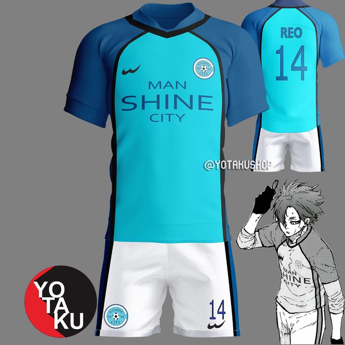 ORIGINAL Jersey Anime Cosplay Blue Lock Manshine Reo Mikage Full Set