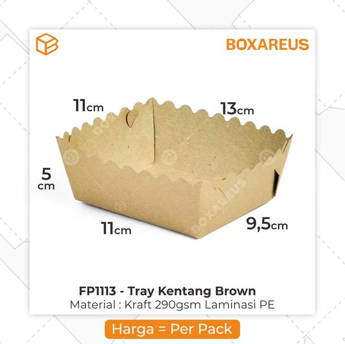 Food Paper Tray Kotak Kentang Goreng French Fries Box Makanan | FP 1113