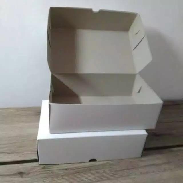 isi 5pcs Dus kotak nx / kotak nasi snack gramatur 310 putih polos