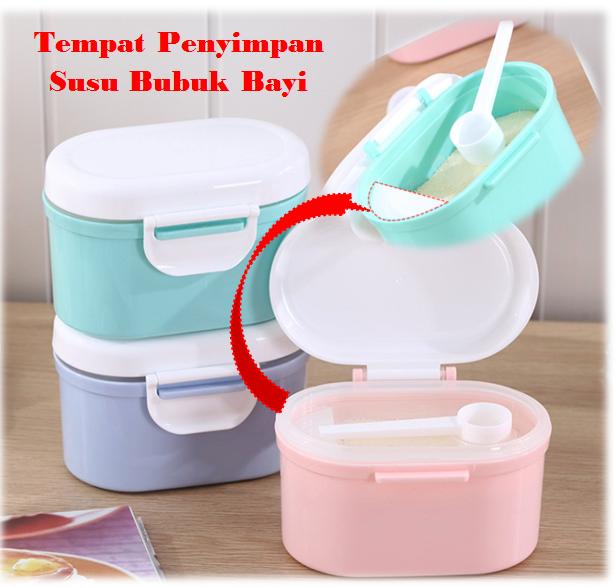PRAKTIS!!! SERBA GUNA Tempat Susu Formula Bayi Tupperware Wadah Susu Bubuk Bayi Lucu Tempat Kotak Wa
