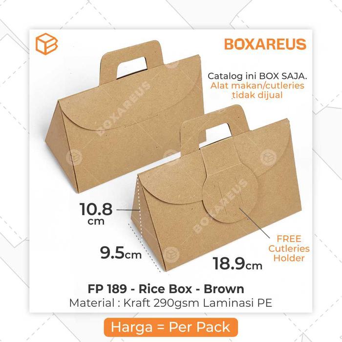Rice Pack Bungkus Nasi Kemasan Kertas Makanan Lunch Box | FP 189