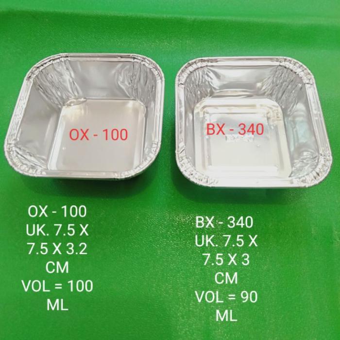 BEST ALLUMINIUM FOIL CUP OX - 100 / CUP BX - 340 (100 PCS/PACK)