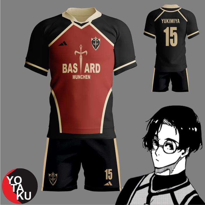 ORIGINAL Jersey Anime Cosplay Blue Lock Bastard Munchen Kenyu Yukimiya Full Set
