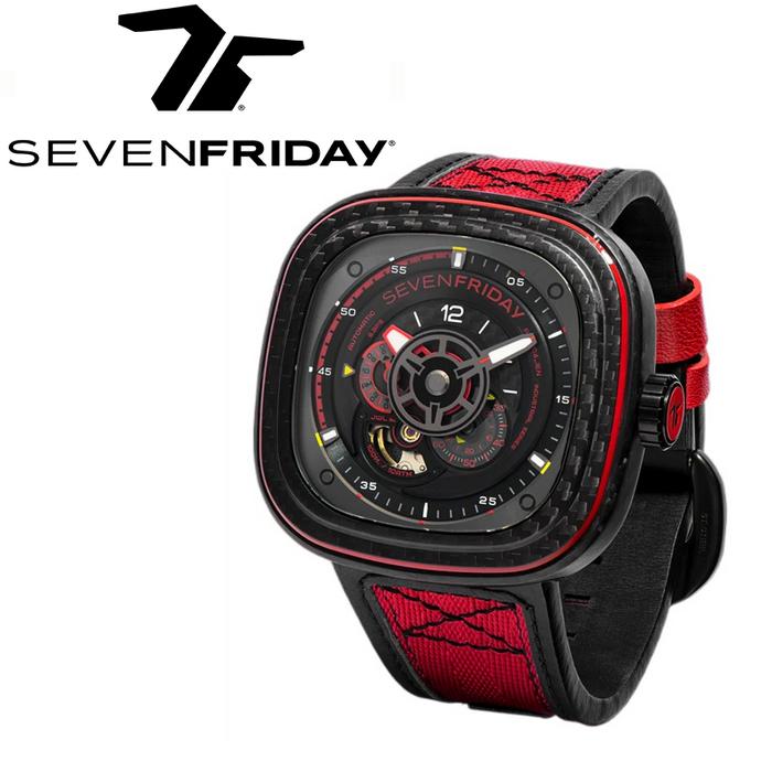 Jam Tangan Pria SEVENFRIDAY watch P3C-04 mature men's square large dial mechanical watch P series me