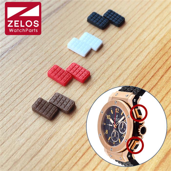 Aksesoris Jam Tangan watch pusher rubber pearls patch for HUB Hublot Big Bang 44mm chronograph watch
