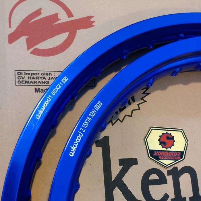 Velg Set Honda CRF 150 1821 Kenda Wilwood Biru