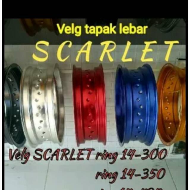 Veleg alumunium tapak lebar ring 14 scarlet racing